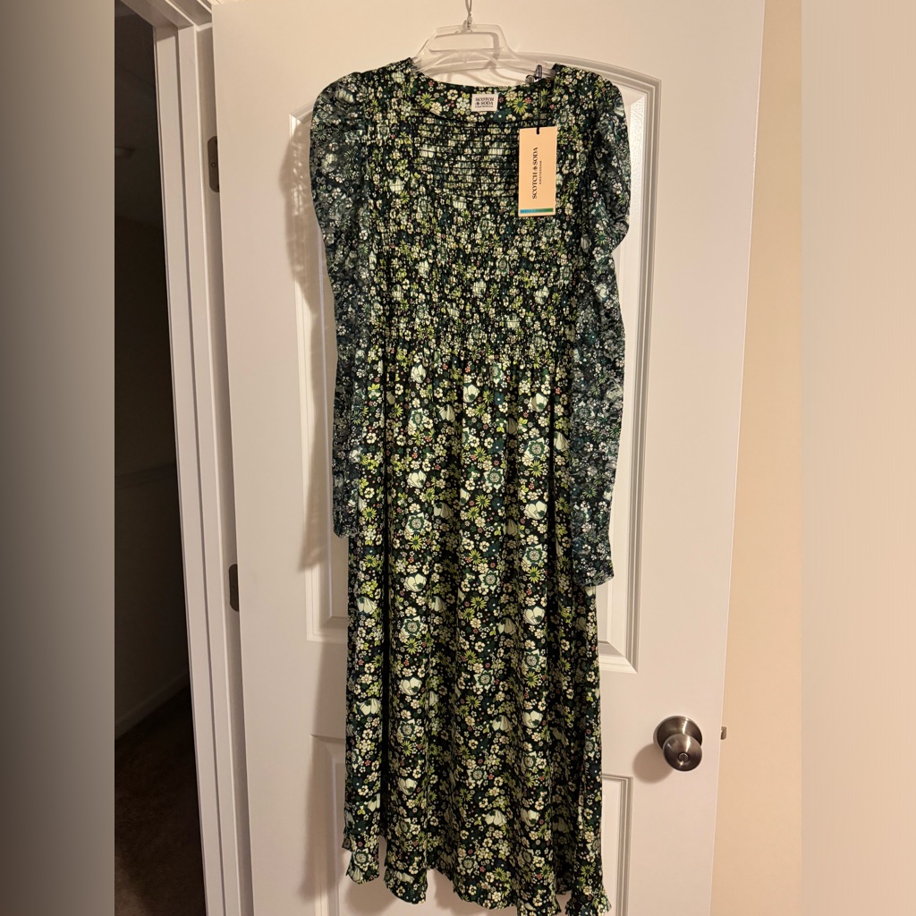 Nwt Scotch & Soda Floral Dress, Size Medium